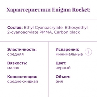 Клей черный Enigma «Rocket» 5 мл